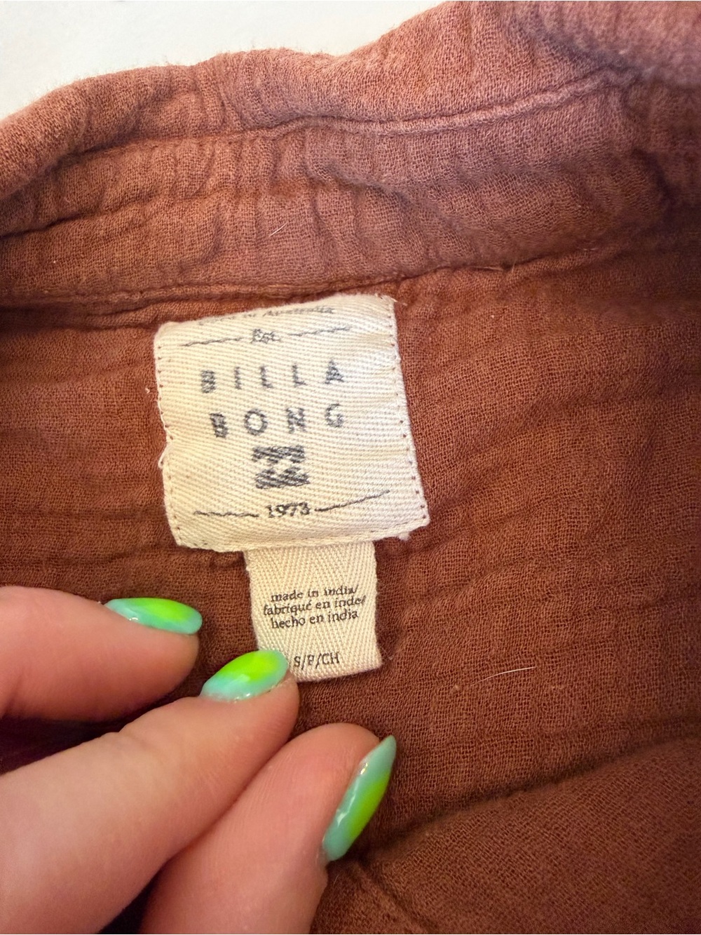 Billabong Rust Brown Lightweight Gauze Women’s Shorts - Picture 8 of 12